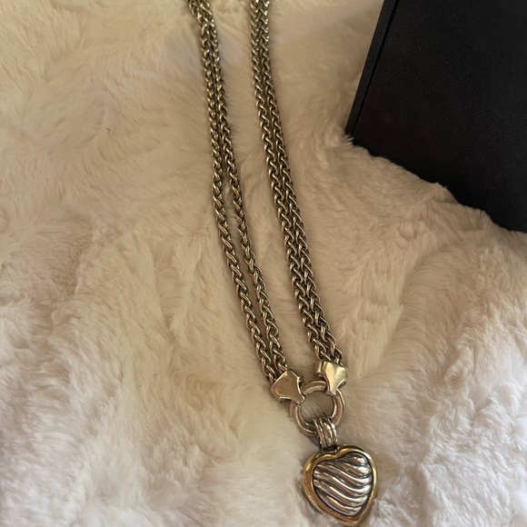 Gorgeous two piece David Yurman set.  Necklace and removable heart charm. - Picture 3 of 5